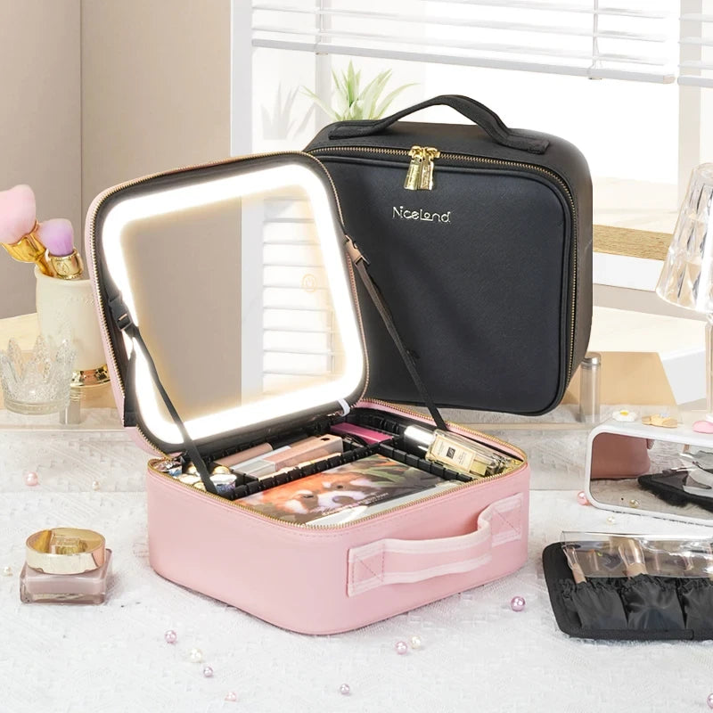 Portable Makeup Train Case